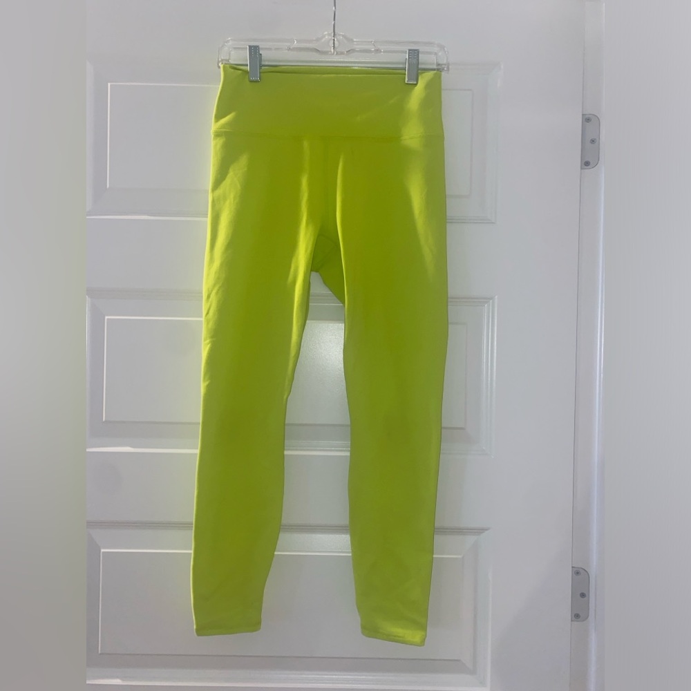 Fabletics Women’s Powerhold 7/8 Leggings Lime Green / Neon Yellow - Medium